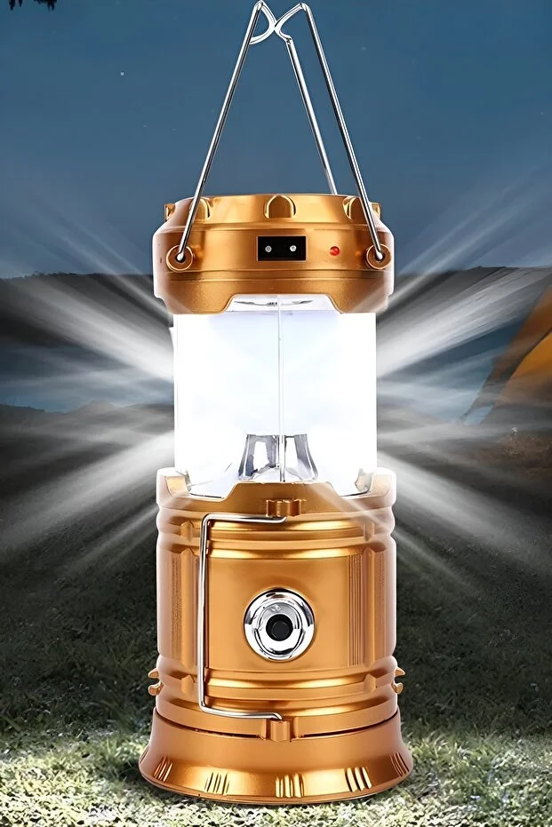 Pilsiz Kullanım Solar Güneş Enerjili Kamp Bahçe Lambası Solar Mavi